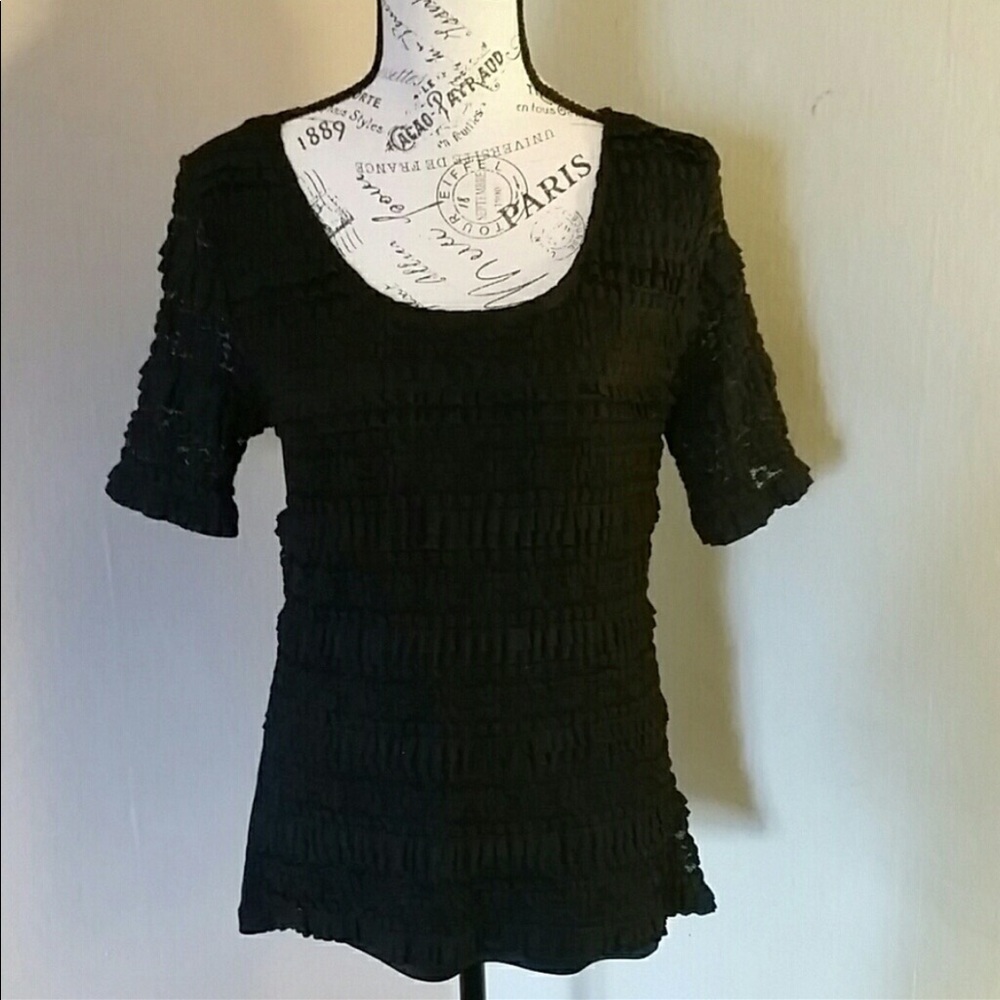 AGB Black Lace Top Size Large